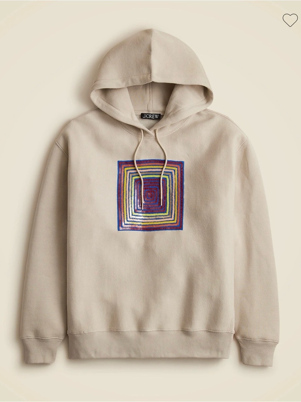 Christopher John Rogers X J.Crew heritage fleece hoodie with sequins
